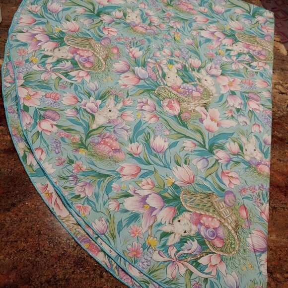 Bardwil Linens Oblong Easter Day Bunny Spring Tablecloth - Picture 2 of 7